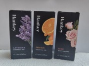 Trzy olejki eteryczne zapachowe lawenda róża i pomarańcz 