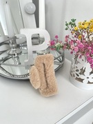 Klamra do włosów futrzana klamra z futerkiem brązowa beżowa nude