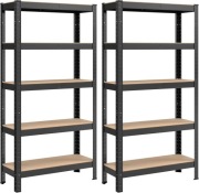 Regał stalowy SONGMICS 5 poziomów – 650 kg, regulowany, 2 sztuki!