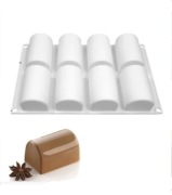 Duże PÓLCYLINDRY 8gn forma silikon 29*17*4.5 do Pieczenia Musów Monoporcje