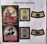 2 etykiety z browaru Kmicic Częstochowa 