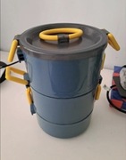 Pojemnik na lunch trójwarstwowa konstrukcja niebieski