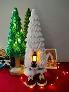 Ozdoba świąteczna, choinka z bucikami , biała , dekoracja świąteczna 