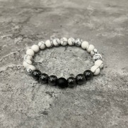 Bransoletka z kamieni-Howlit, Hematyt i BlackStone