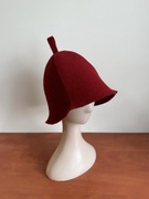 Czapka do sauny saunowania BORDOWY KLASYK DOMIKO