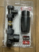 FERRO Zestaw termostatyczny prosty 1/2” z głowicą GT33, antracyt 