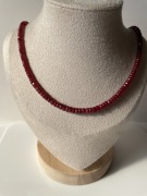 Naszyjnik choker z rubinów