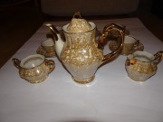 Chodzież, serwis kawowy, porcelana PRL, vintage, serwis Chodzież marmurek