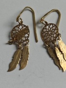 Srebrne kolczyki próba 925 pozlacane