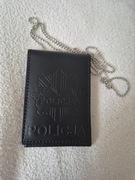 Skórzane etui na legitymację służbową Policja