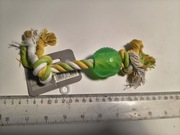 Zabawka szarpak dla psa z kulą gumową