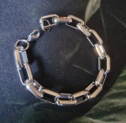 Bransoletka stal nierdzewna gruba szeroka srebrzysta  unisex