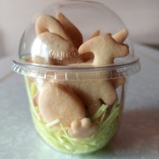 Ciasteczka dla dzieci Dinozaury ze złotym jajem i jadalną trawą, ciastka