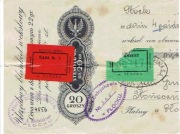 1938, Płock, Warszawa, Fragment weksla, stemple