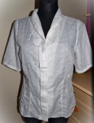 183^ rowlands biała elegancka bluzka z  bawełny haftowana 38/40