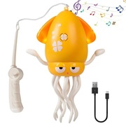 Interaktywna Tańcząca Ośmiornica | muzyka | USB | LED | żółta 