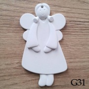 Aniołek wznoszący się zawieszka figurka do malowania dla dzieci 3D z gipsu