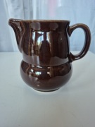 Ceramiczny dzbanek brązowy - Bolesławiec proj. B. Wolanin PRL vintage