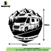 Naklejka – Wolność na kołach | 40x40 cm