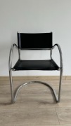 Krzesło Bauhaus Marcel Breuer Czarne skóra Chrom