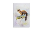 Akwarela "Kuna Leśna" – Oryginalny Obraz Przyrodniczy + rama