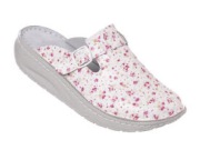 Klapki w kwiatki r. 42 kolebkowe