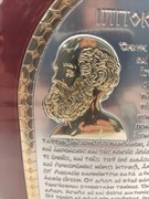 Obraz z oryginalnym tekstem przysięgi  Hipokratesa 