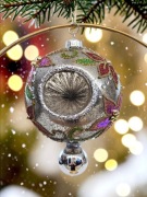 Bombka choinkowa duży Wisior reflektor szklane ozdoby choinkowe retro styl 