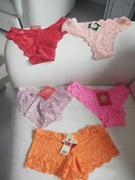Kolorowe, koronkowe majtki, 5 sztuk
