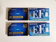 Kasety magnetofonowe Samsung SQC Sony EF zapakowane vintage retro
