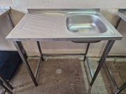 Zlew gastronomiczny 1-komorowy z ociekaczem 80x50x85 OKAZJA