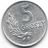 PRL 5 groszy 1949 Al