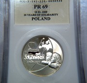 10 zl.  20 lat Solidarności PR69  2000