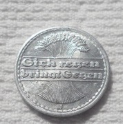 Niemcy Weimar 50 fenigów pfennig 1922 J WiH miasto Hamburg KM# 27 Ładne!