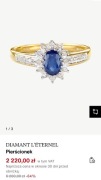 Pierścionek Diamant L'Éternel Złoto Diamenty Szafir