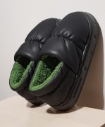 Pikowane buty futerkowe (24cm r. 37) wodoodporne kapcie na platformie