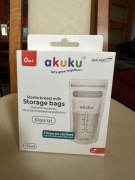 AKUKU Woreczki do przechowywania i mrożenia pokarmu 1 opakowanie 30 sztuk