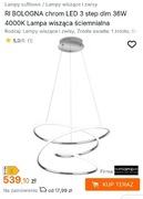 Lampa wisząca chrom
