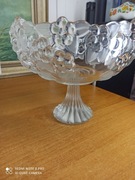 Owocarka / patera szklana na nodze – WALTHER GLASS – wzór winogron
