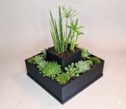 Doniczka składana, kwadratowa,  trzyczęściowa