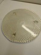 szklana patera na ciasto  wyrób Ząbkowice z okresu PRL-u.