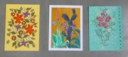 3 kartki ręcznie malowane zestaw 2