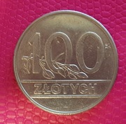 Moneta 100 zł z 1990r. Kolekcjonerska
