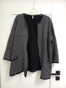 czarny damski kardigan sweter wdzianko 46 48XXXL czarne marynarka