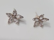 Kolczyki srebro 925 floral 
