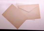 stare koperty na listy białe pożółkłe i niebieskie wyblakłe 6 sztuk