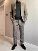 Elegancka wełniana marynarka męska premium Woolmark L