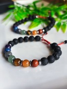 Bransoletka damska 7 czakr - czerwony sznurek 