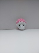 Różowy "pop" grzybek na szydełku| handmade, ręcznie wykonany