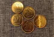 5x 2 gr groszy 2014 MW Mennica Polska Monety w stanie Menniczym 